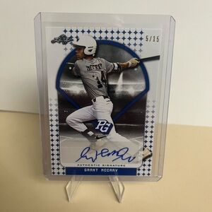 2018 Leaf grant mccray with Autograph and serial number. 5/15 only 15 exist
